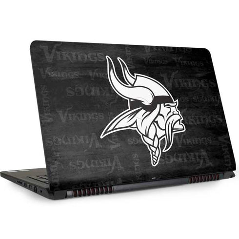 NFL Minnesota Vikings Black & White Dell Inspiron Skin
